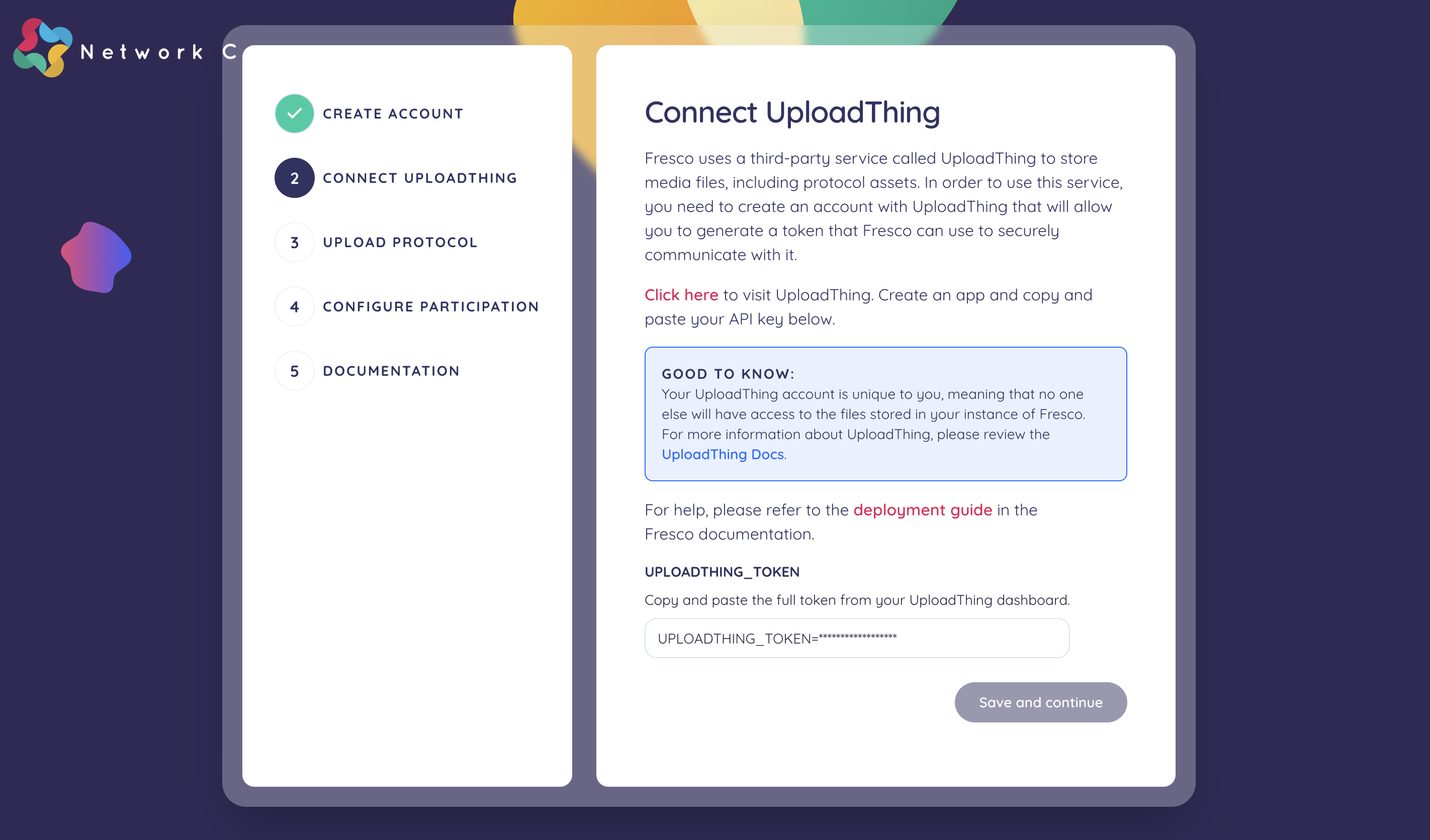 Paste your environment variable into the form