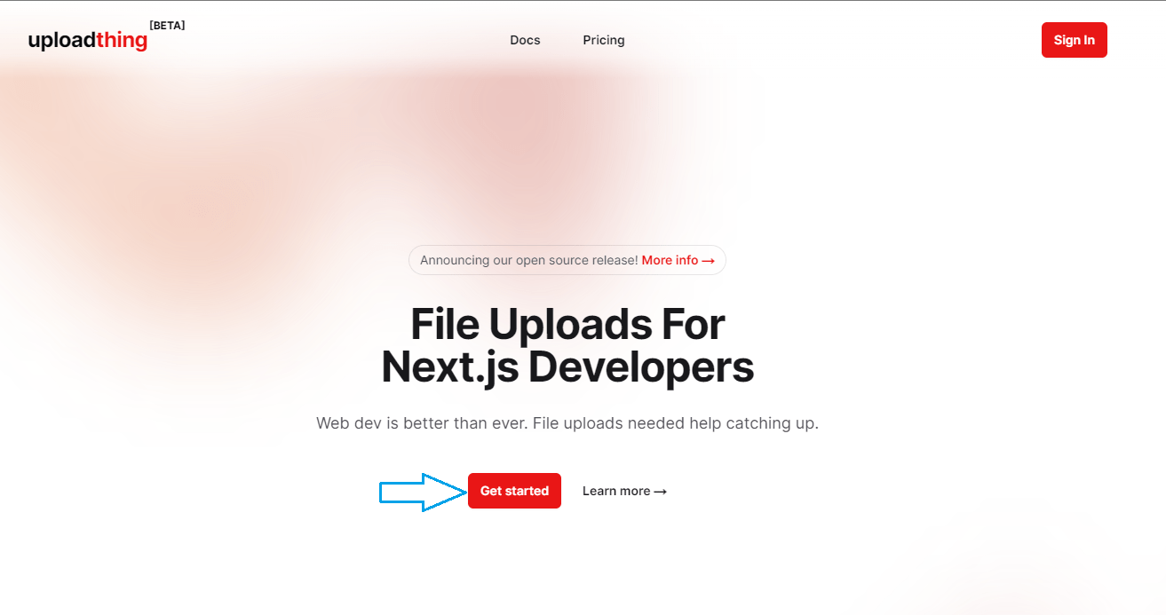 Select "Get Started"